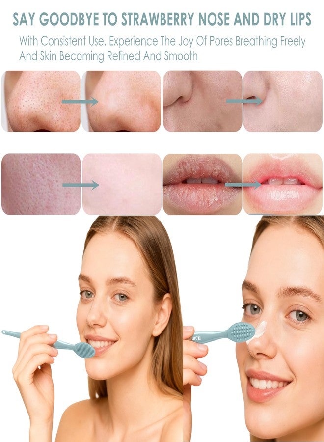 RamPula 3 Pcs Lip Scrub Brush, Silicone Lip Scrubber Exfoliator, 3-in-1 Double-Sided Lip Brush Tool for Men Women Lip Lightening, Gentle Lip Exfoliator Scrubber Tool for Dark Lips - Image 5